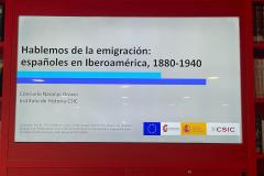 07.09.2023. Conferencia “Hablemos de la emigración: españoles en Iberoamérica, 1880-1940”. Instituto Cervantes de Bruselas