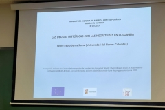 04.10.2023_Pedro Pablo Serna. “Las deudas históricas con las negritudes en Colombia”. Bachelor's Degree in History, Universidad de Sevilla. Organised by Emilio J. Luque.